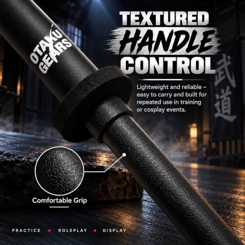 35 Inch Foam Padded Samurai Sword for Practice, Cosplay & Sparring - Black Variation