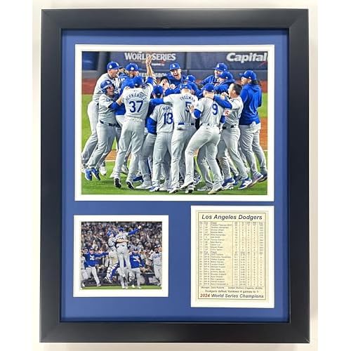 Los Angeles Dodgers | 2024 World Series Champions | Framed Photo Collage Memorabilia | (Celebration, 12"x15", Framed)