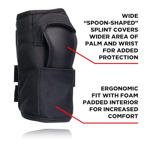 187 Killer Pads Pro Wrist Guards Black Medium - Durable Skate & Inline Support