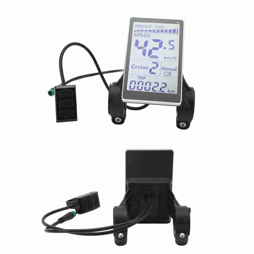 Snnozy Electric Bike LCD Meter 5 Pin 24V 36V 48V 60V Universal E Scooter M5 LCD Panel Screen for 31.8 22.2mm Electric Bikes