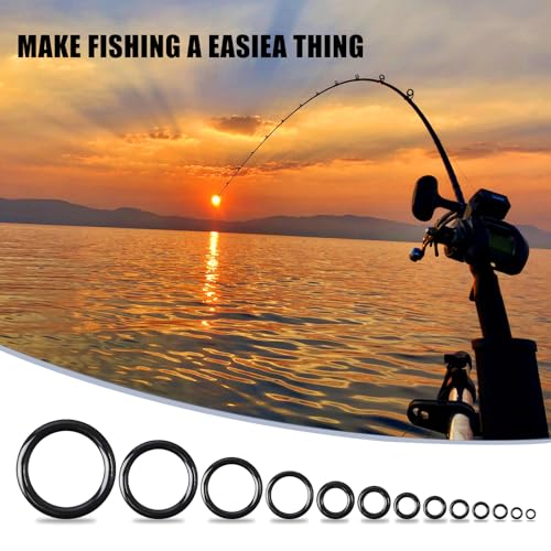 Purple Fishing Rod Eyelet Repair Kit - 27pcs Ceramic Guide Rings & Tweezers