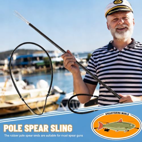 Riakrum 3 Pcs Pole Spear Sling Rubber Speargun Bands - Black