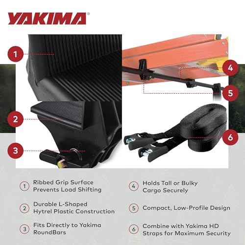 YAKIMA, LoadStop, Cartop Rack Brackets to Cushion and Prevent Loads from Shifting, Set of 4