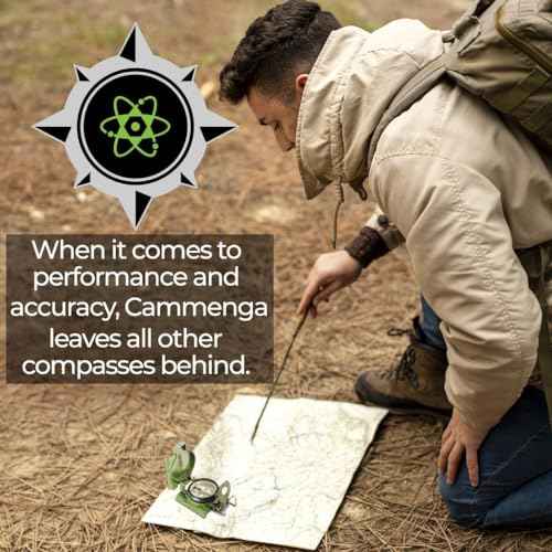 Cammenga Official US Military Tritium Lensatic Compass, Accurate Waterproof Hand Held Compasses with Pouch for Hiking Camping Navigation Survival Backpacking Orienteering