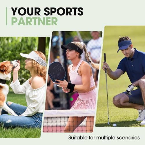 Breathable Mesh Sun Visor Lightweight Sport Hat for Men Women - Black