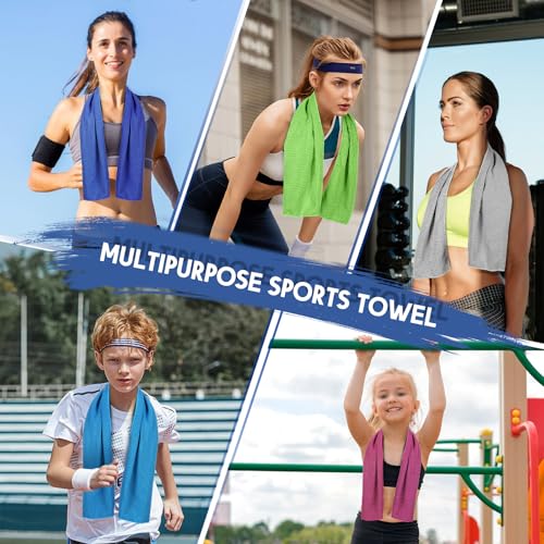 Cooling Towels 40 Pack with 8 Colors - 40x12 Inch Cold Towels for Sports & Hot Weather