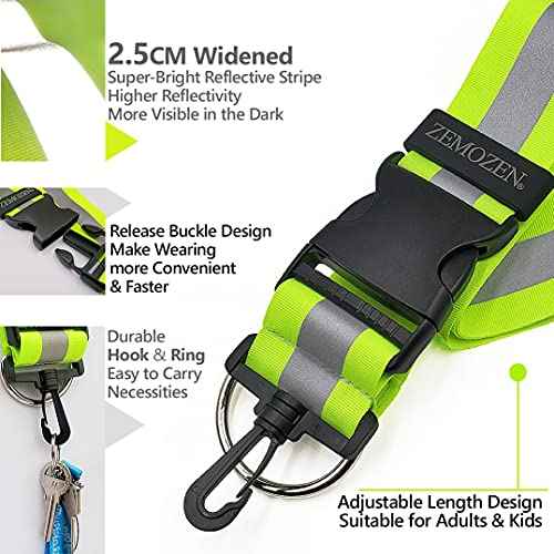Reflective Sash for Walking at Night - Replaces Reflective Vest Safety Vests Reflective Running Vest - Reflective Running Gear Reflective Belt Night Walking Running Reflective Gear for Walking Biking