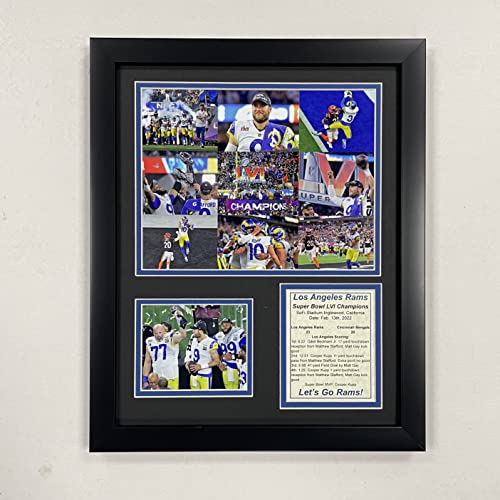 Legends Never Die, Inc. Los Angeles Rams | 2021 Champions | 12"x15" Framed Photo Collage (Mosaic)