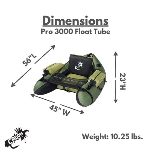 CADDIS Pro 3000 Float Tube for Fishing and Angling (Made Sports) (Pro 3000)