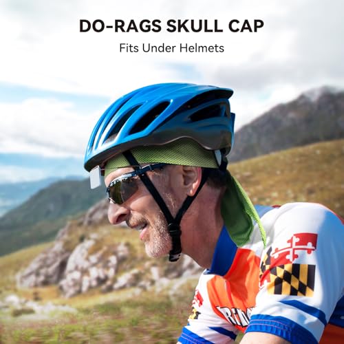 Breathable Doo Rags for Men 6 Pack Sweat-Wicking Cooling Skull Caps with Line Variations