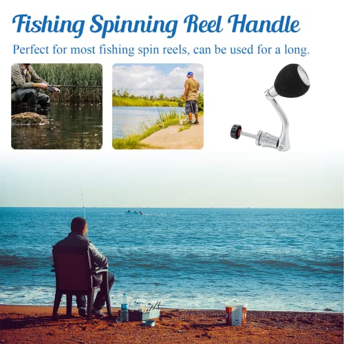 Medium Silver Fishing Reel Handle - Spinning Reel Replacement Part