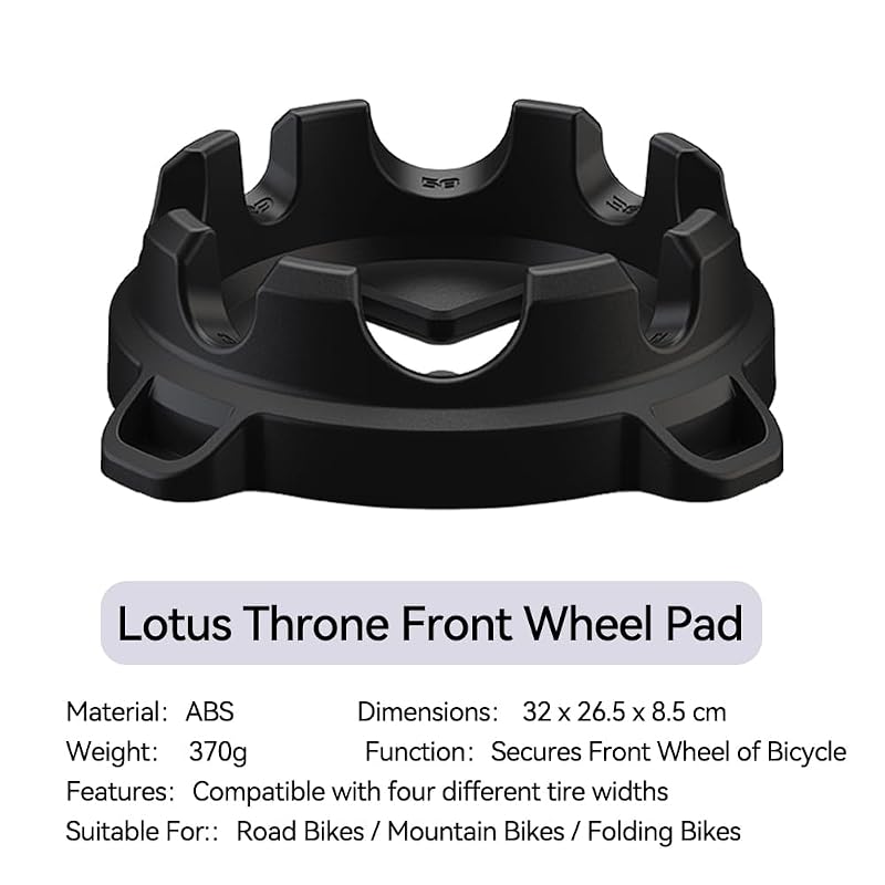 ThinkRider Lotus Throne Front Wheel Block - Fits 23C-38C Road & 1.9-2.6in MTB Tires