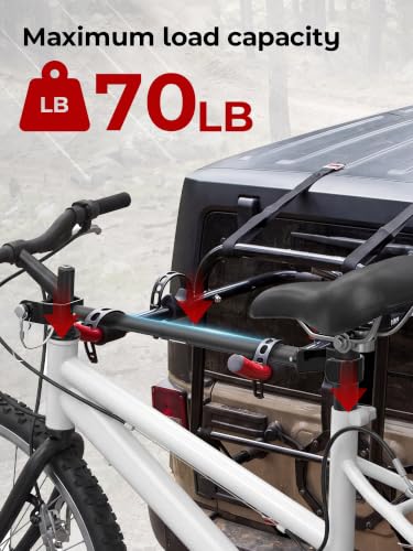 Zipcase Adjustable Bike Rack Adapter Bar 16.5-24.2 Inches, 70 lbs Capacity