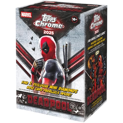 2025 Deadpool Chrome Trading Card Box - Collectible Comic & Movie Set