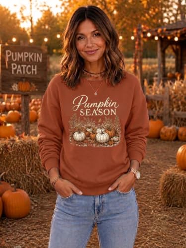 Women's Fall Halloween Graphic Crewneck Sweatshirt - Pullover