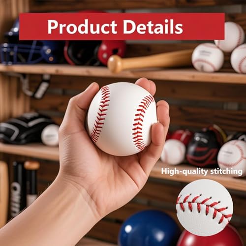 2 Pack Blank 9 Inch Baseballs with Cork Core - Autograph Friendly Training Balls - Hard 6-Pack Variation