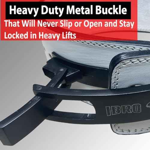 IBRO Powerlifting Lever Gym Belt ? Power 8MM, 10MM or 13MM Extreme Heavy Duty Genuine Leather Belts - Squats Deadlifts Bodybuilding Weight Lifting IPF Power Lifting Strongman for Men