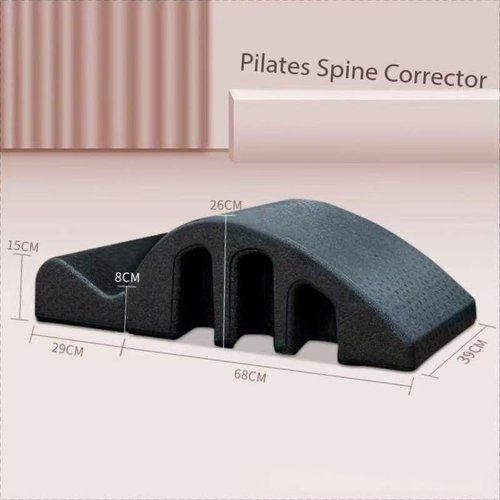 Generic Pilates Spinal Corrector, Curve Yoga Assistive Device, Multi-Functional Spine Aligner for Fitness, Pilates Personal Training (Pink)