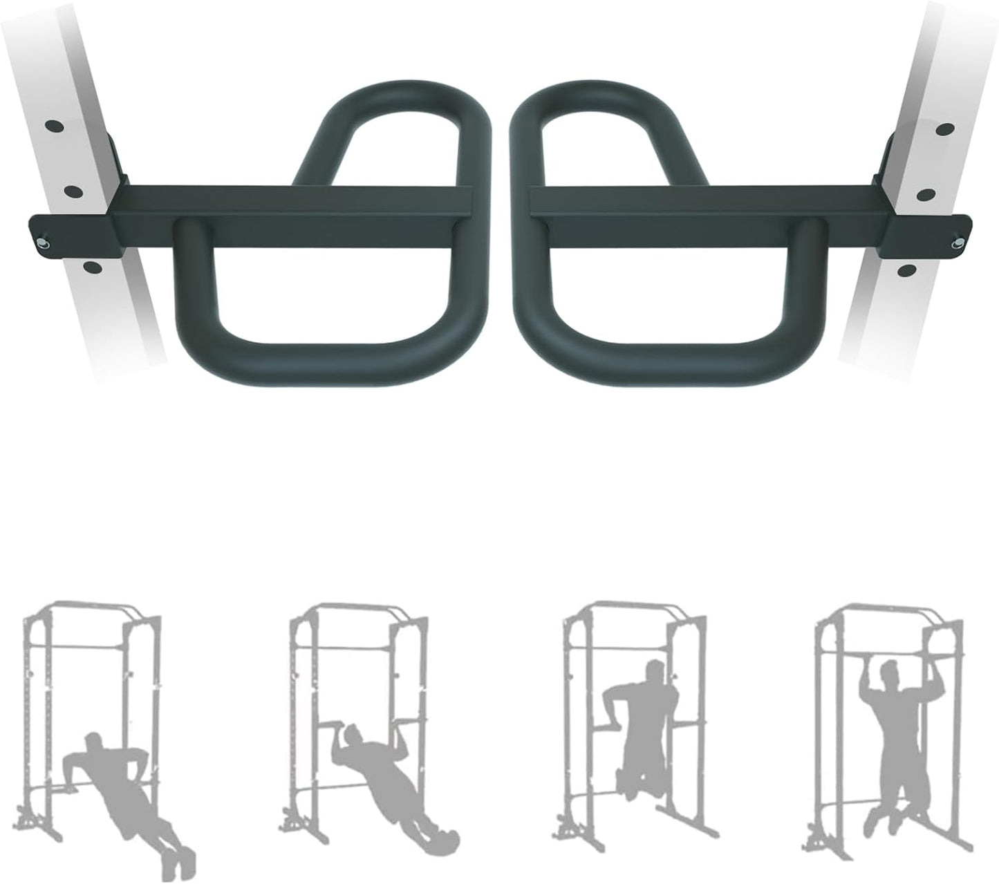 2025 Upgrade Multi Grip Dip Bar Attachment for 2" x 2" Power/Squat Rack – Wide & Narrow Grip Handles, 500 lbs Capacity, Easy Installation for Strength Training (5/8" or 1" Hole)