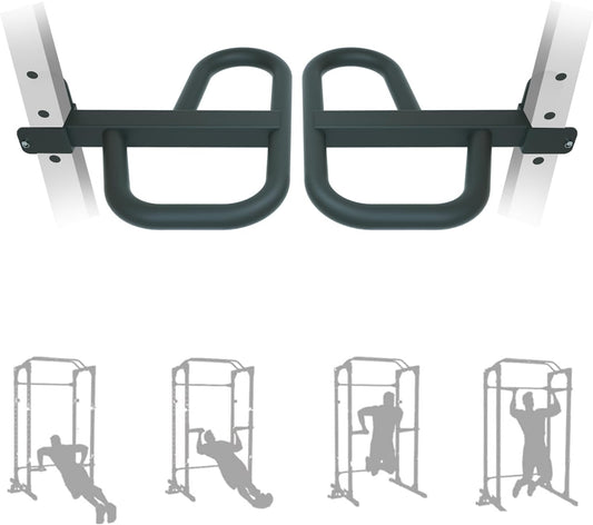 2025 Upgrade Multi Grip Dip Bar Attachment for 2" x 2" Power/Squat Rack – Wide & Narrow Grip Handles, 500 lbs Capacity, Easy Installation for Strength Training (5/8" or 1" Hole)
