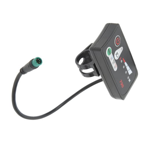 JAOCDOEN Electric Bike LED Power Display Panel Electric Bike Modification Display Meter with Waterproof 5P Male Plug for 22.2mm Handlebars (36V)