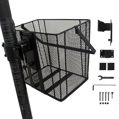 Heavy Duty Bicycle Front Basket with Quick Release Removable Mesh Storage