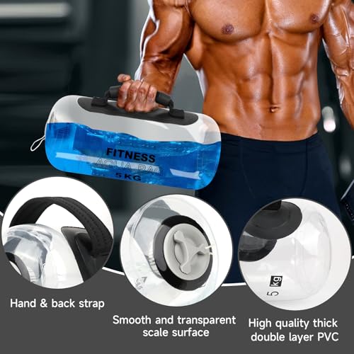 Water Workout Bag 33lb Adjustable Water Fitness Training Bag - Leakproof Power Bag