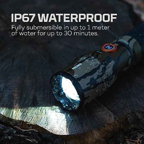 NEBO SLYDE KING Flashlight | High Lumens, Rechargeable COB Work Light & LED Flashlight, Waterproof, Magnetic Base, Great for Camping & Hunting, Includes Charging Cable