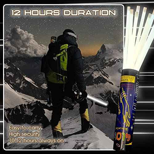 Lewtemi 5 Pcs Large Glow Sticks, 14 Inch Jumbo Light up Sticks Holiday Colorful Sticks Emergency Glow in The Dark Party Supplies for Camping, Halloween, New Year