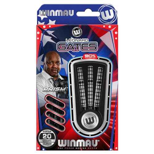 Winmau Leonard Gates The Soulger Professional Tungsten Darts Set with Flights and Stems (Shafts)