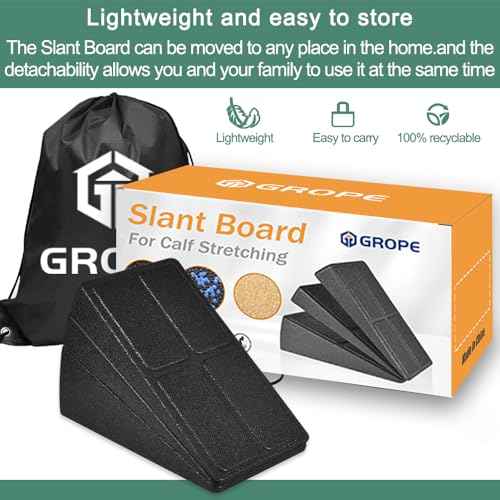 Slant Board Squat Wedge for Calf Stretching£¬3 Pcs 12" x 6.3" Foot Stretcher Balance Board for Plantar Fasciitis, Adjustable Foam Slant Board Wedge Great for Exercises