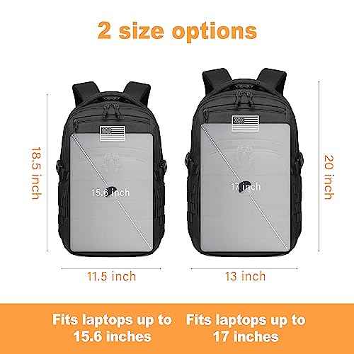 Wotony Military tactical backpack, backpack for men black small tactical assault bag