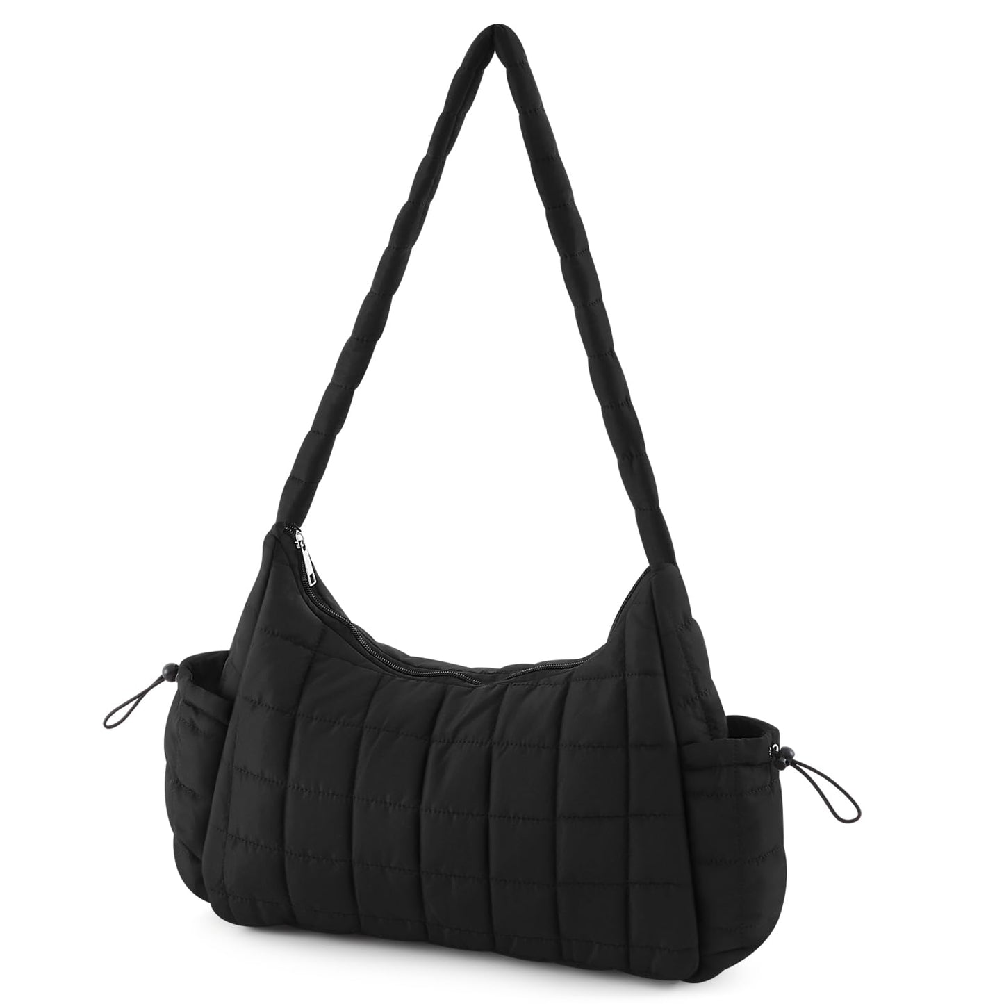 Locmeo Quilted Mini Gym Bag for Women Girls Small Gym Duffle Bag with Wet Compartment Quilted Quilted Carry on Weekender Bags with 2 Pocket for Women Sport Workout Travel, Black