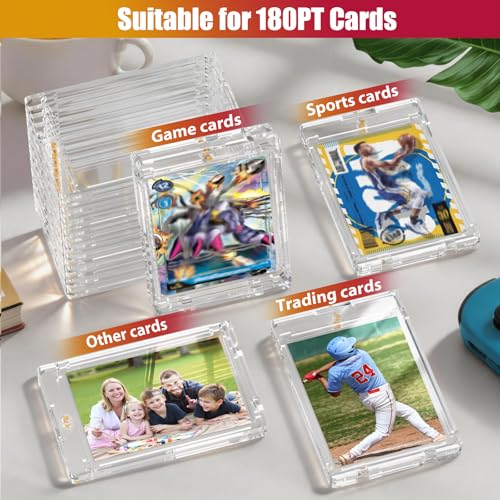 Superlong 15 Pack Magnetic Card Holders for 180pt Trading and Collectible Cards