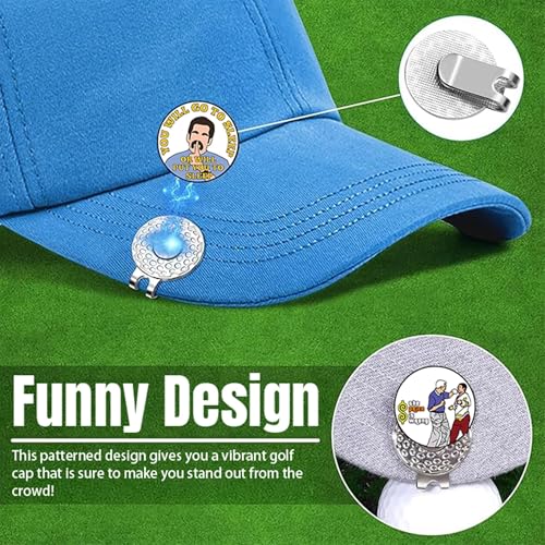 Magnetic Golf Ball Markers with Hat Clip - Funny Personalized Golf Accessories Gift for Men Women Kids