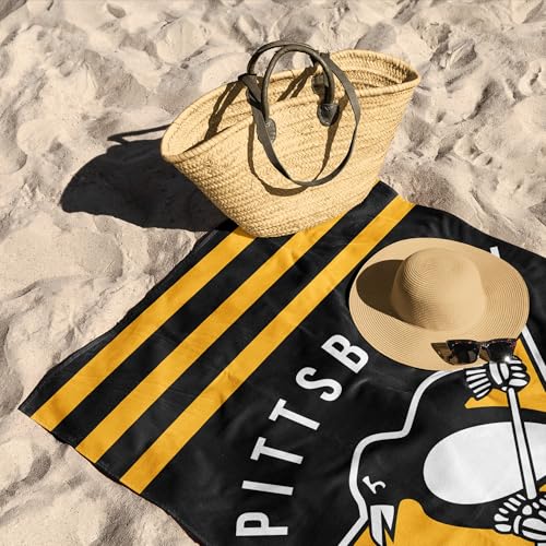 NHL Pittsburgh Penguins Beach Towel - 30x60 Inch Cotton Polyester Fan Gear