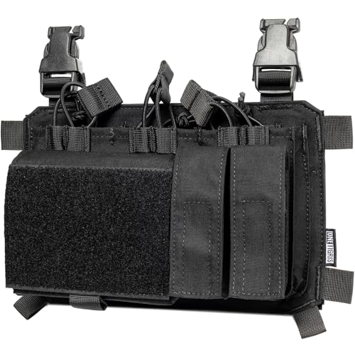 OneTigris Triple Mag Pouch with Utility Pouch Tactical Placard - Black