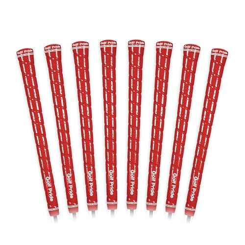 Golf Pride Tour Wrap Golf Grip - Comfortable, Durable Grip for Clubs - Classic Wrap Design with High-Tack Feel - Rubber Construction - Red