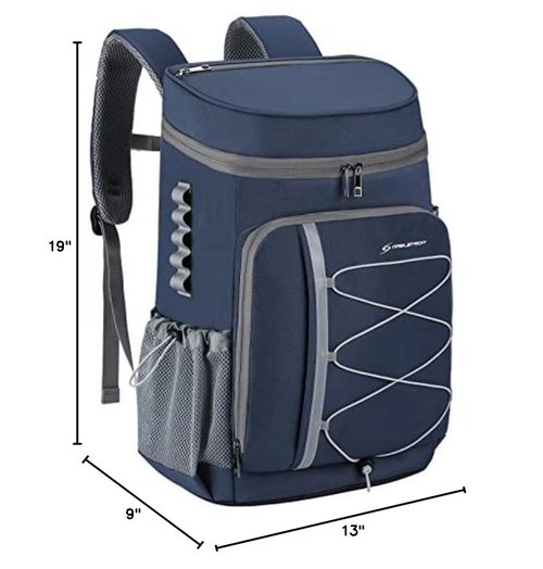 Maelstrom Cooler Backpack,35 Can Backpack Cooler Leakproof,Insulated Soft Cooler Bag,Beach Cooler Camping Cooler,Ice Chest Backpack,Travel Cooler for Grocery Shopping,Kayaking,Fishing,Hiking,Blue
