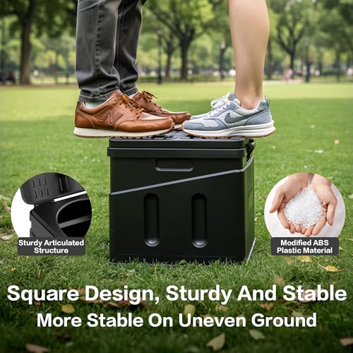 Portable Camping Toilet Foldable Compact Toilet for Outdoors Adults Children