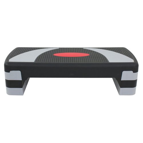 ZENY 31’’ Aerobic Step Platform, Adjustable Workout Step Platform for Exercise at Home, Stand Up Steppers Fitness Equipment for Home Gym with 4 Step Risers (black-grey)