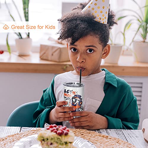 12 Pack 12oz Sublimation Tumblers with Lids & Straws - Kids Stainless Steel Insulated