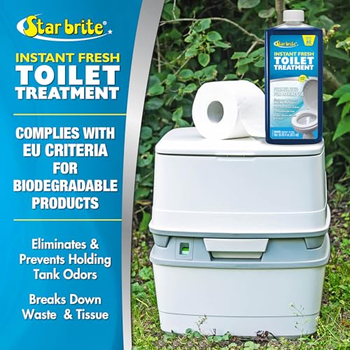 Instant Fresh Toilet Treatment with Lemon Scent - 32oz - Odor & Waste Control for RV & Marine