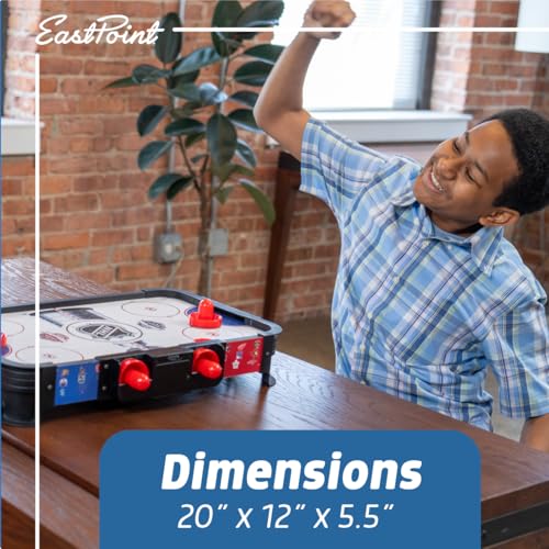 Tabletop Air Hockey Game Set with LED Scoreboard, Pucks & Pushers - Compact Durable Design for Kids & Adults