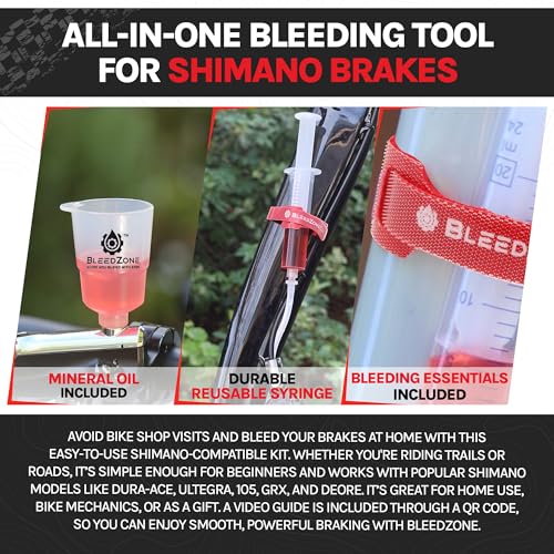 Hydraulic Brake Bleed Kit with Mineral Oil for Shimano 4 Piston Road MTB