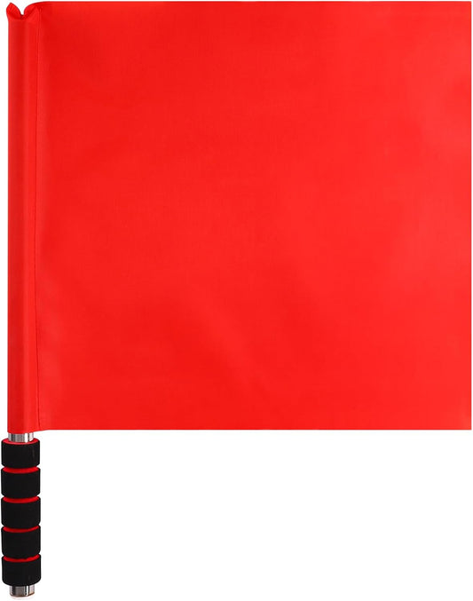2pcs Volleyball Flags Line Judge, Lightweight Red Volleyball Referee Flags with Comfortable Handle for Sport Events Ergonomic Officiating Equipment with High-Visibility Colors