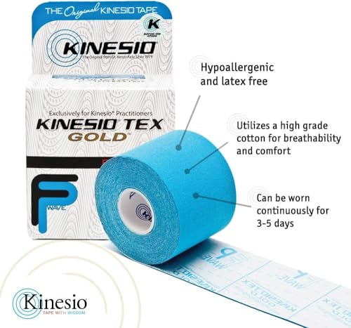 Elastic Therapeutic Athletic Tape 2 Pack - Water-Resistant, Latex-Free