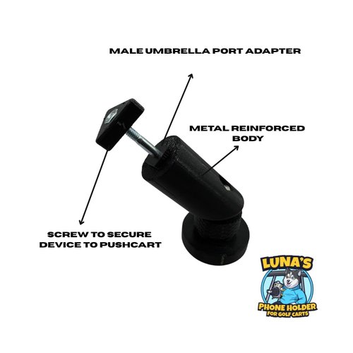 Luna's MagSafe Compatible BagBoy Golf Cart Phone Mount, 45 lb Rated Magnet, Ball Joint Adjustable Head, Compatible with iPhone 12 and Later