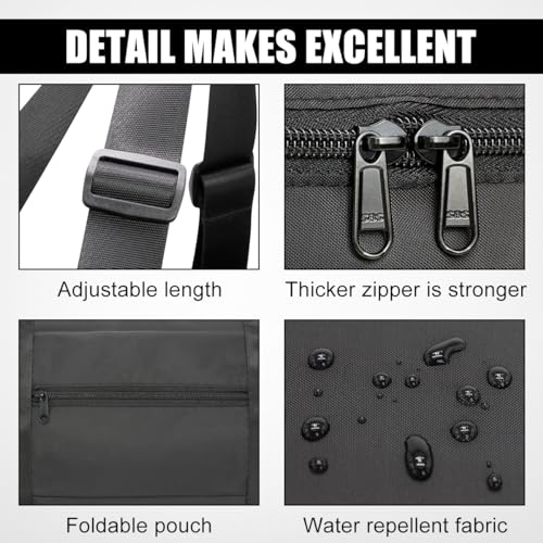 Foldable Travel Duffel Bag 23L Black - Lightweight & Waterproof