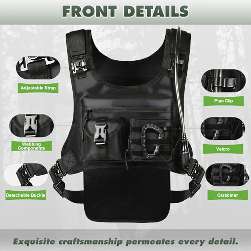 Hydration Running Vest Backpack with 2L Water Bladder - Lightweight Reflective Chest Pack for Hiking Cycling & Marathon